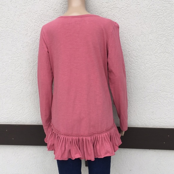 LOGO small pink tunic with ruffle hem - Picture 6 of 6